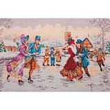 Купить недорого   Набор для вышивания Maia "Skaters at Christmas" 20*30см, MEZ Венгрия, 5678000-05045  в интернет магазине Фэмили хобби