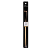 Спицы прямые "Bamboo" 8мм/25см, бамбук, натуральный, 2шт в упаковке, Tulip, KNS100800