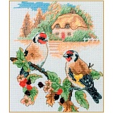 Купить недорого   Набор для вышивания Anchor "Autumn Goldfinch" /Осенний Щегол/ 19,5*16,5см, MEZ Венгрия, PCE0506  в интернет магазине Фэмили хобби