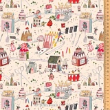 Ткань "Город фантазий", ширина 145см, 100% хлопок, Acufactum Ute Menze, 3523-887